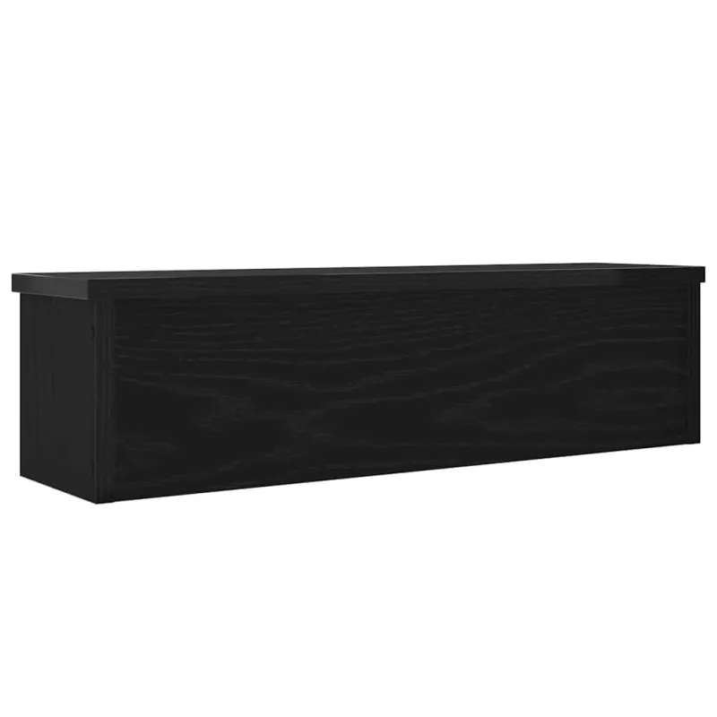 Virtuvės lentyna, sukraunama, juodas, 60x15x16cm, mediena