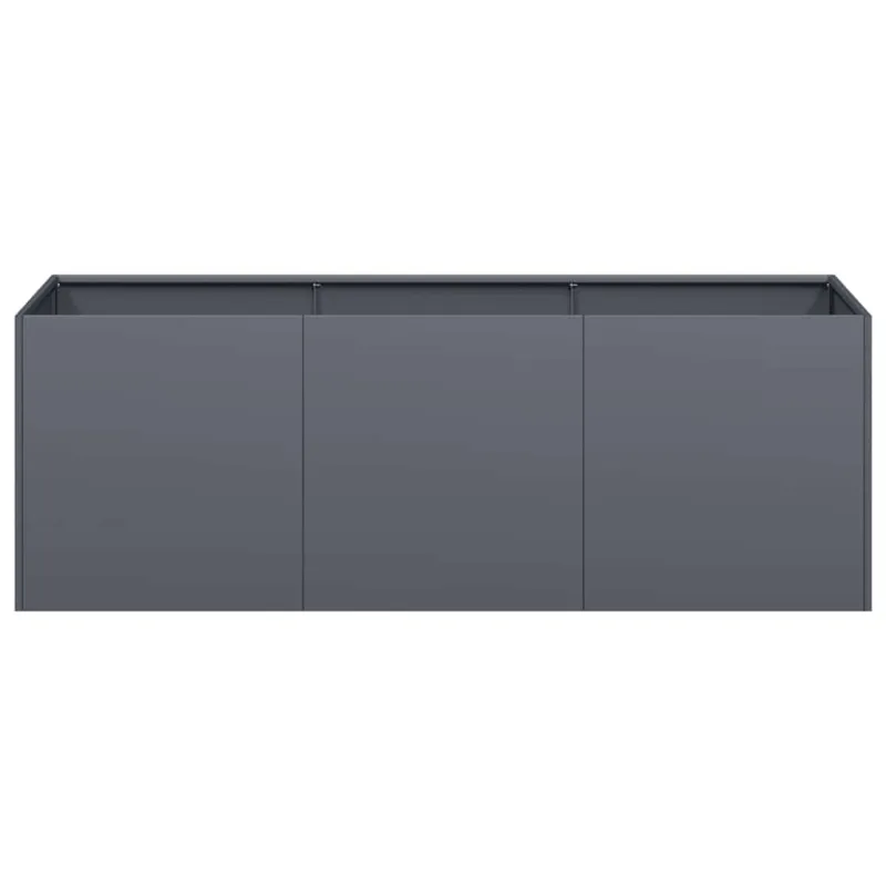 Vazonas, antracito spalvos, 120x40x40 cm, šaltai valcuotas plienas