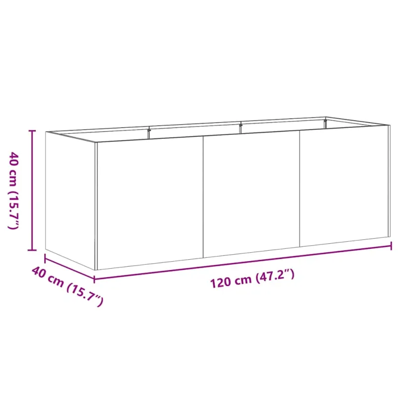 Lovelis, 120x40x40cm, galvanizuotas plienas