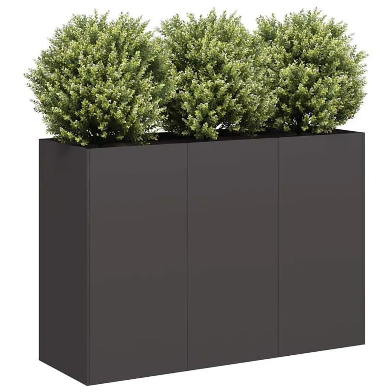 Lovelis, juodos spalvos, 120x40x80cm, šaltai valcuotas plienas