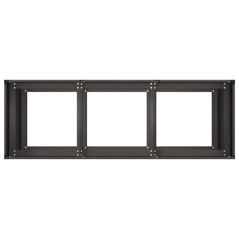 Lovelis, juodos spalvos, 120x40x80cm, šaltai valcuotas plienas