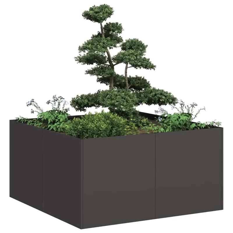Lovelis, juodos spalvos, 80x80x40cm, šaltai valcuotas plienas