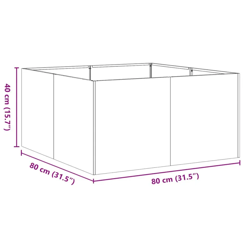 Lovelis, baltos spalvos, 80x80x40cm, šaltai valcuotas plienas