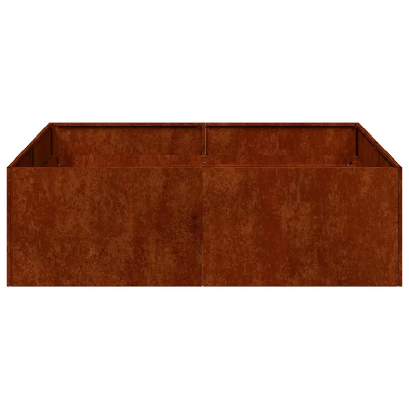 Lovelis, rūdžių, 100x100x30cm, oro sąlygoms atsparus plienas