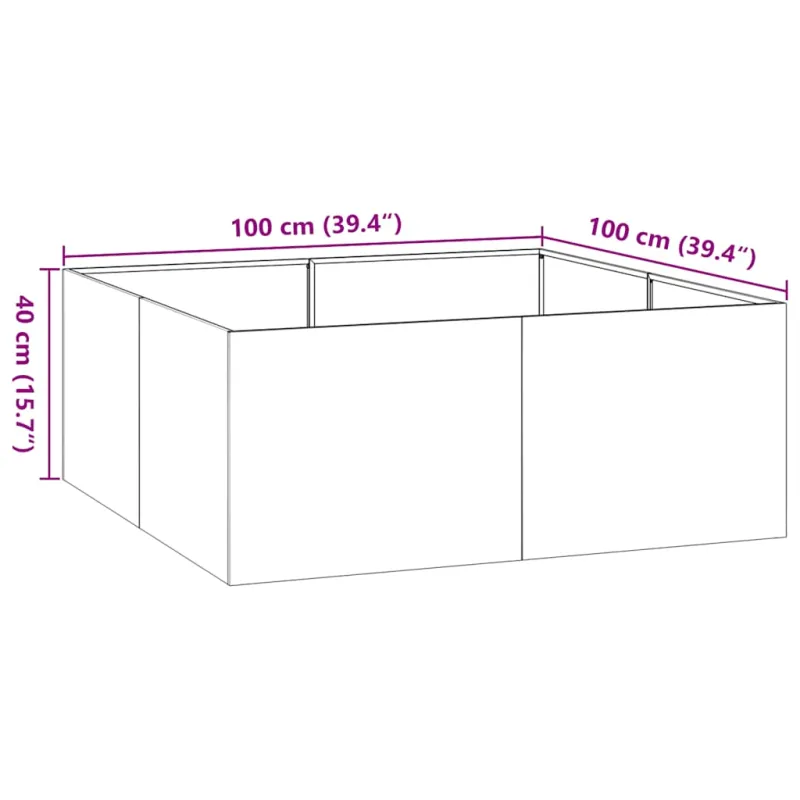 Lovelis, 100x100x40cm, galvanizuotas plienas