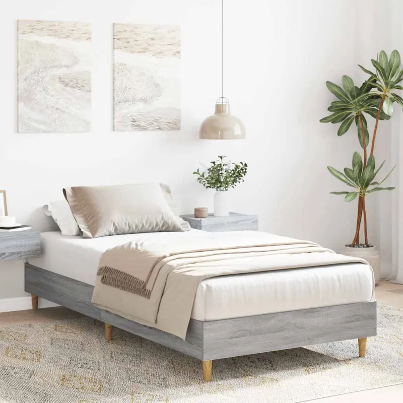 lovos rėmas be čiužinio pilka 100x200 cm inžinerinė mediena