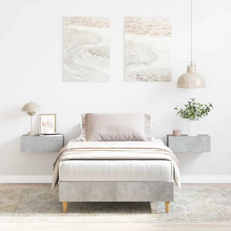 Lovos rėmas Betono pilka 203 x 93 x 25 cm Apdirbta mediena