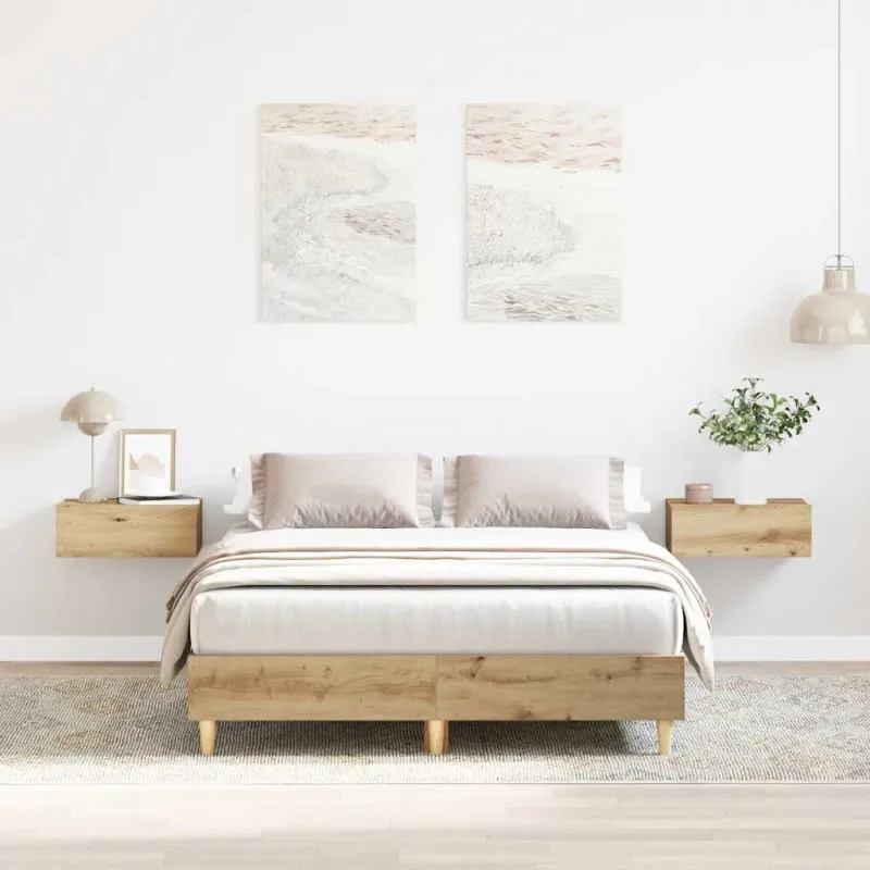 Lovos rėmas be čiužinio, artisano ąžuolo, 135x190 cm
