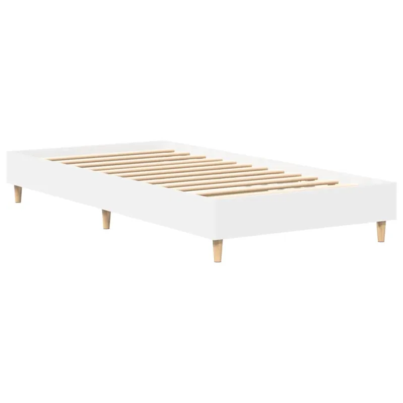 Lovos rėmas Be Čiužinio Baltas 75x190 cm Inžinierinė mediena