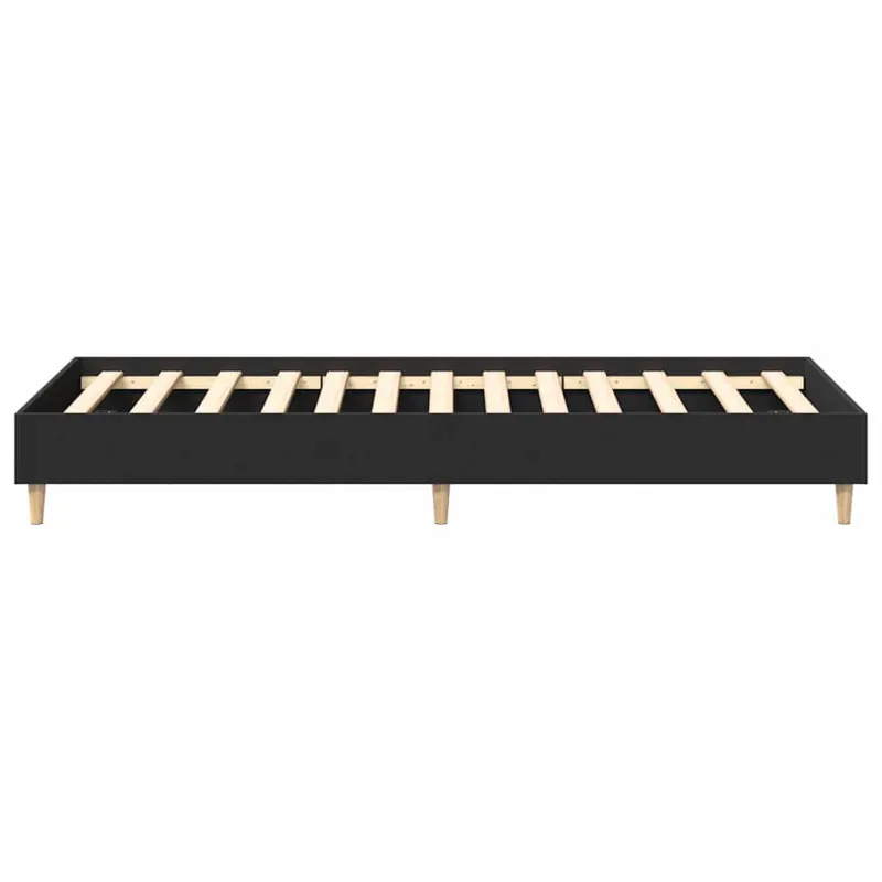 Lovos rėmas Be Čiužinio Juodas 75x190 cm Inžinierinė mediena