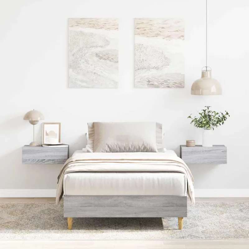 lovos rėmas be čiužinio pilka 75x190 cm inžinerinė mediena