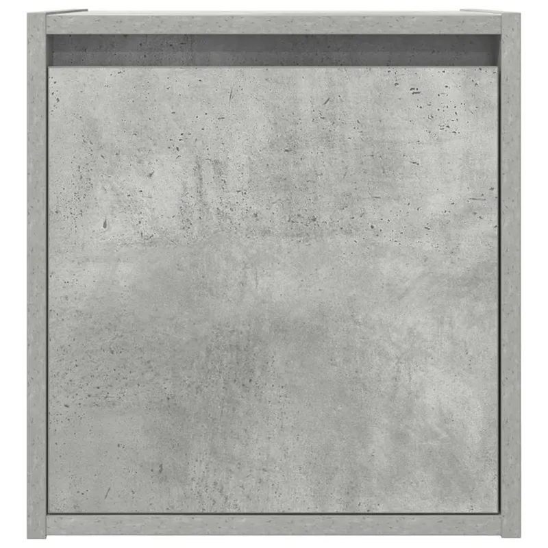 Sieninė spintelė prie lovos, betoninė pilka, 38x34x40 cm