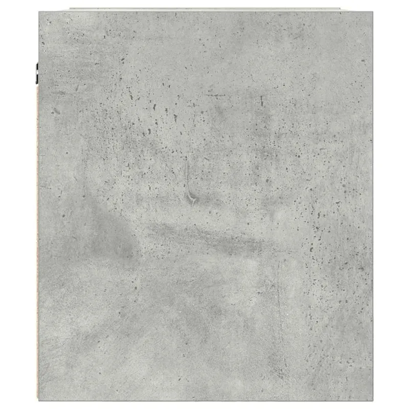 Sieninė spintelė prie lovos, betoninė pilka, 38x34x40 cm