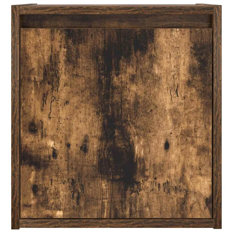 Sieninės naktinės spintelės, 2vnt., dūminio ąžuolo, 38x34x40 cm