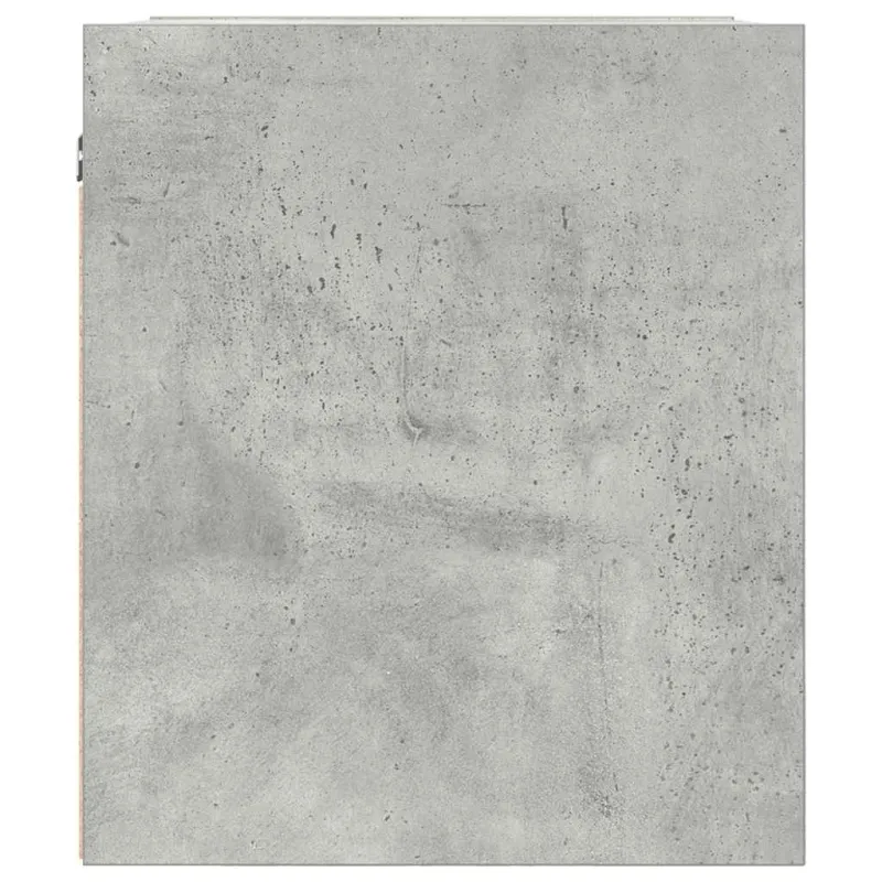 Sieninė spintelė prie lovos, betoninė pilka, 38x34x40 cm