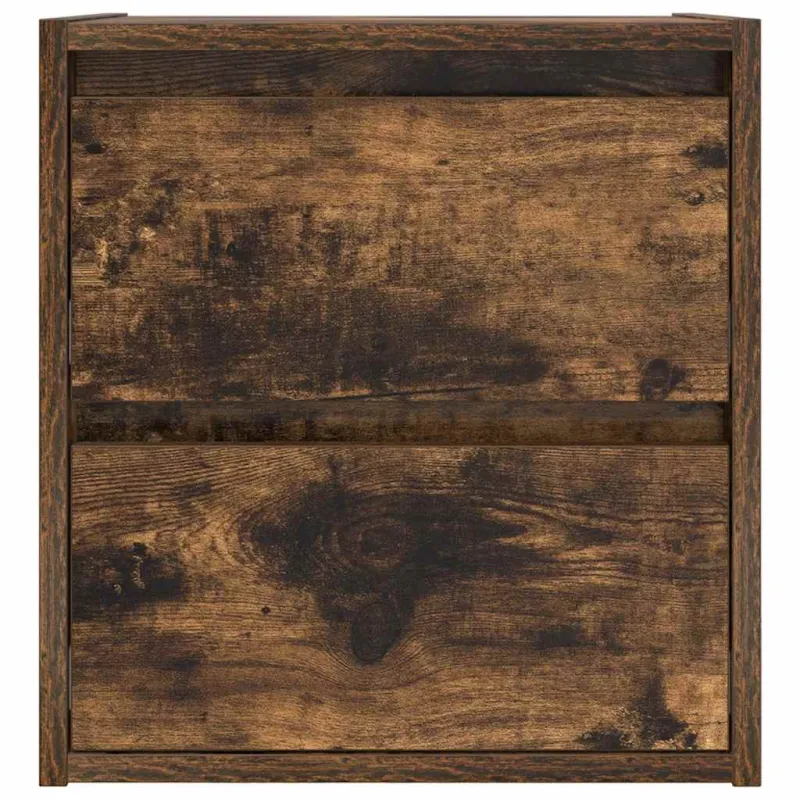 Sieninės naktinės spintelės, 2vnt., dūminio ąžuolo, 38x34x40 cm