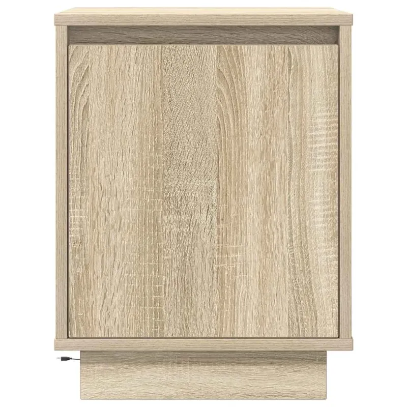 naktinė spintelė su LED lemputėmis Sonoma ąžuolas 38x34x50 cm