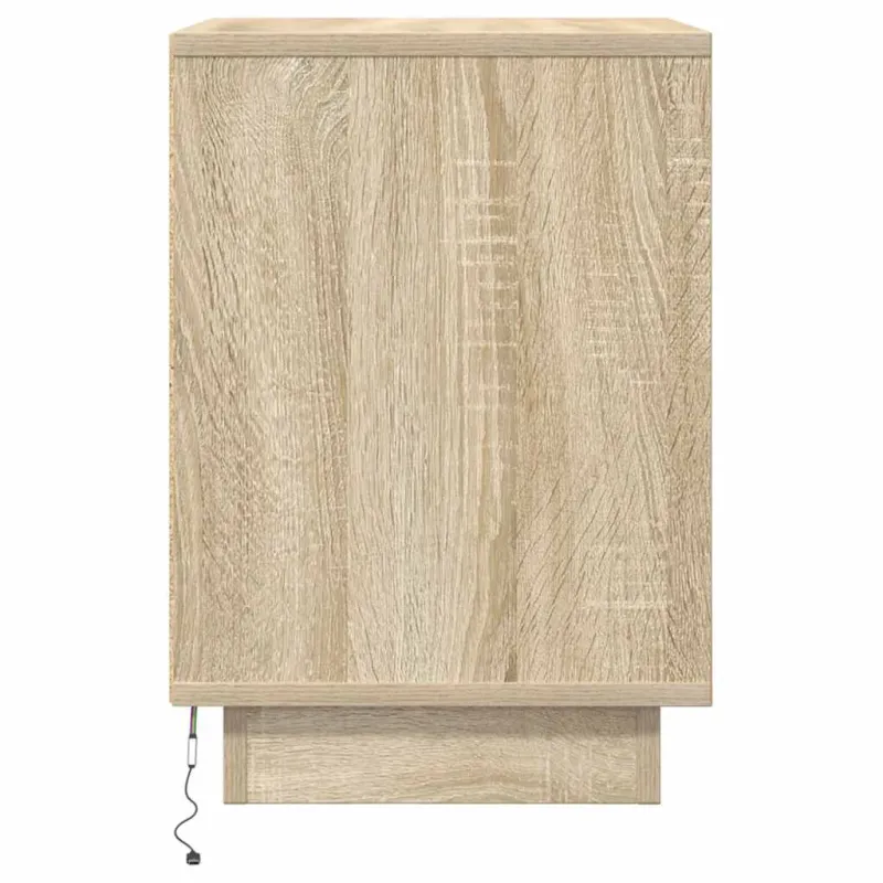 naktinė spintelė su LED lemputėmis Sonoma ąžuolas 38x34x50 cm