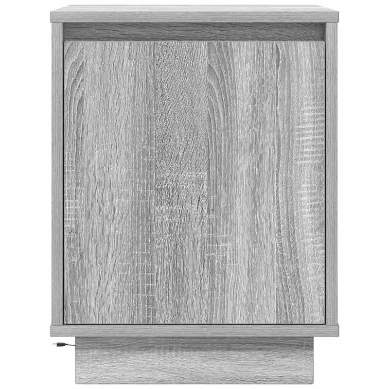 naktinė spintelė su LED lemputėmis Pilka Sonoma 38x34x50 cm