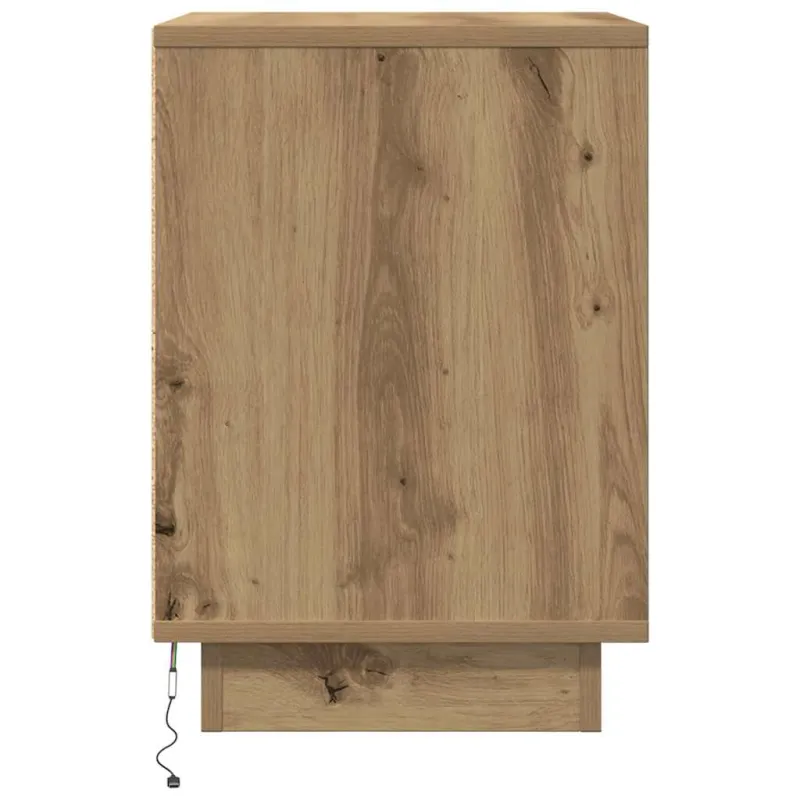 Spintelės prie lovos su LED lemputėmis 2 vnt Artisan Oak
