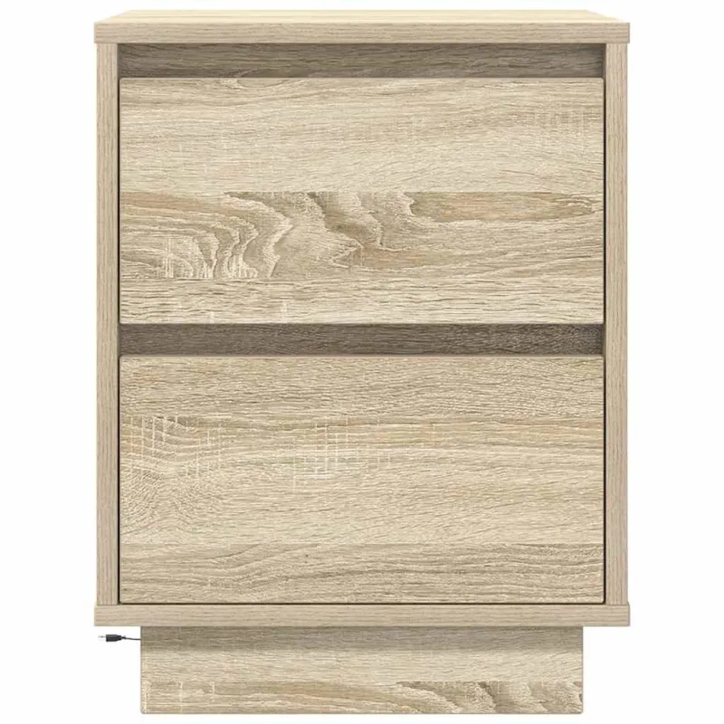 naktinė spintelė su LED lemputėmis Sonoma ąžuolas 38x34x50 cm