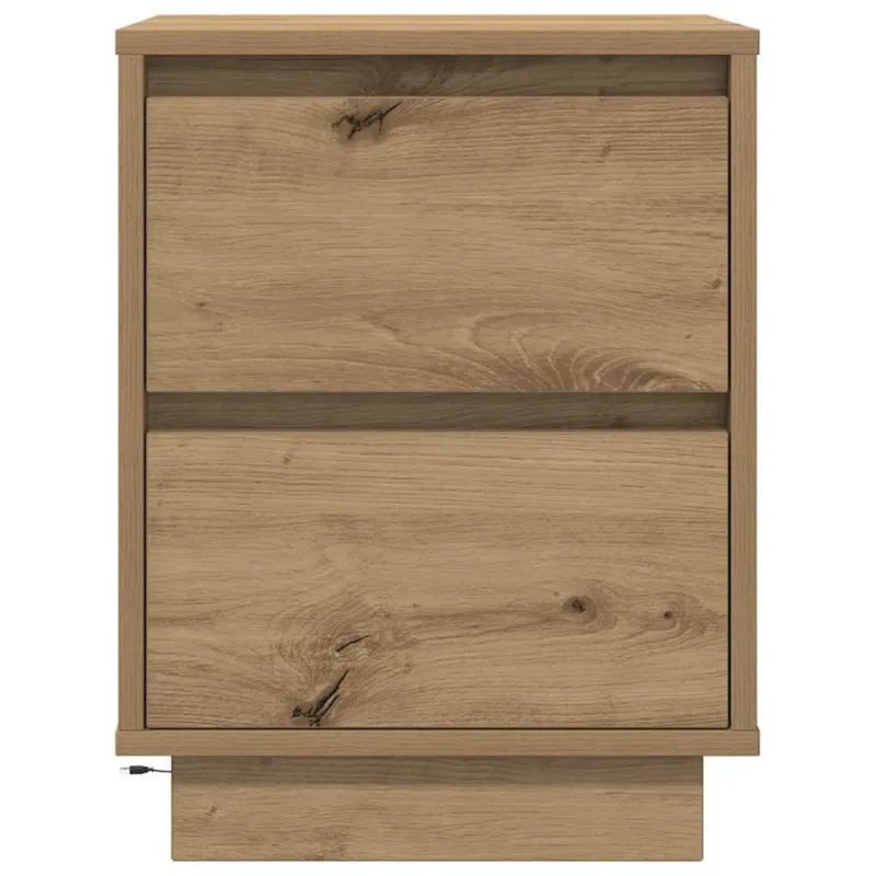 Spintelės prie lovos su LED lemputėmis 2 vnt Artisan Oak
