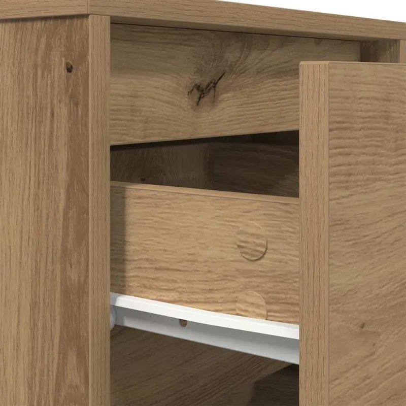 Spintelės prie lovos su LED lemputėmis 2 vnt Artisan Oak