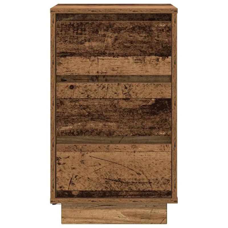 Spintelė prie lovos su LED lemputėmis Old Wood 38x34x65 cm