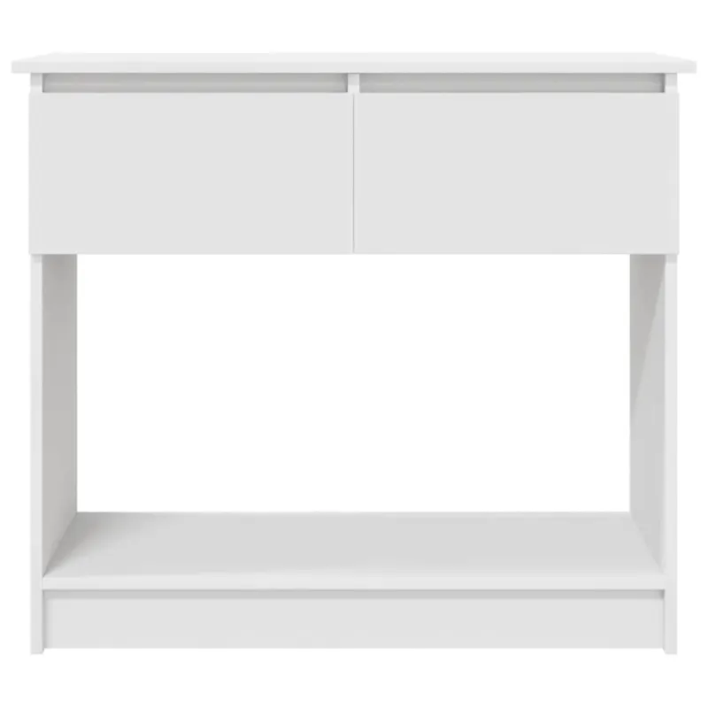 konsolinis staliukas su stalčiais, baltas, 85,5x38,5x74,5 cm