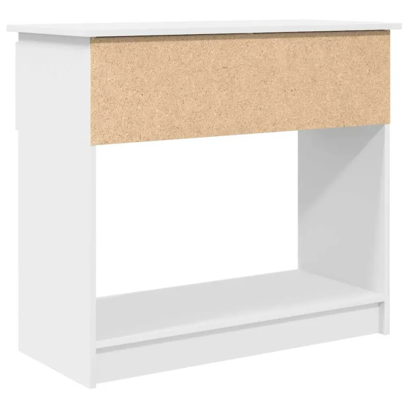 konsolinis staliukas su stalčiais, baltas, 85,5x38,5x74,5 cm