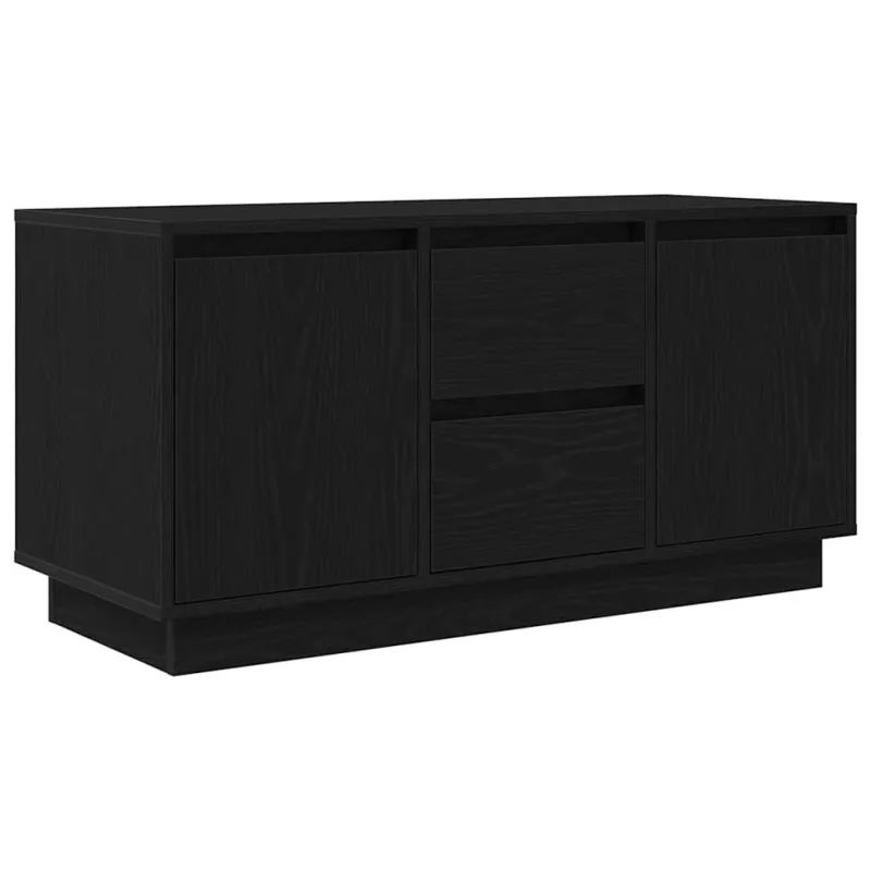 Televizoriaus spintelė su LED apšvietimu, juoda, 100x41x50 cm