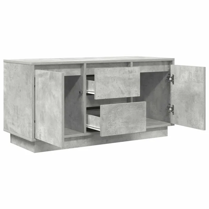 TV spintelė su LED lemputėmis, betono pilka, 100x41x50 cm