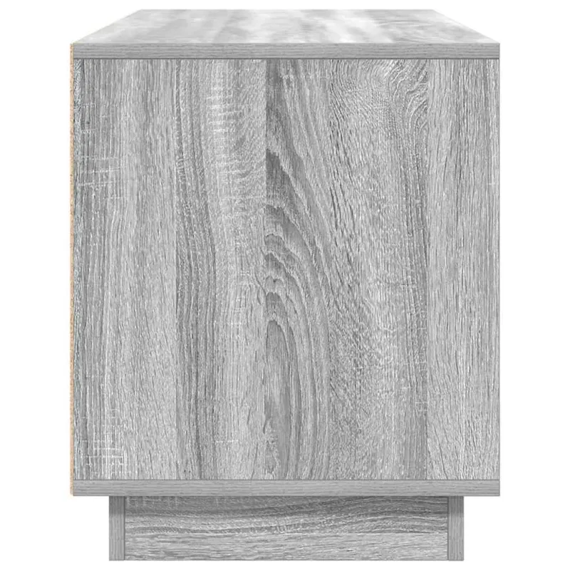 Televizoriaus spintelė su LED, pilka ąžuolo, 100x41x50 cm