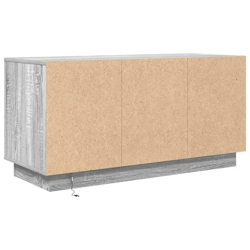 Televizoriaus spintelė su LED, pilka ąžuolo, 100x41x50 cm