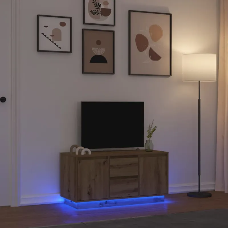 Televizoriaus spintelė su LED, artisano, 100x41x50 cm