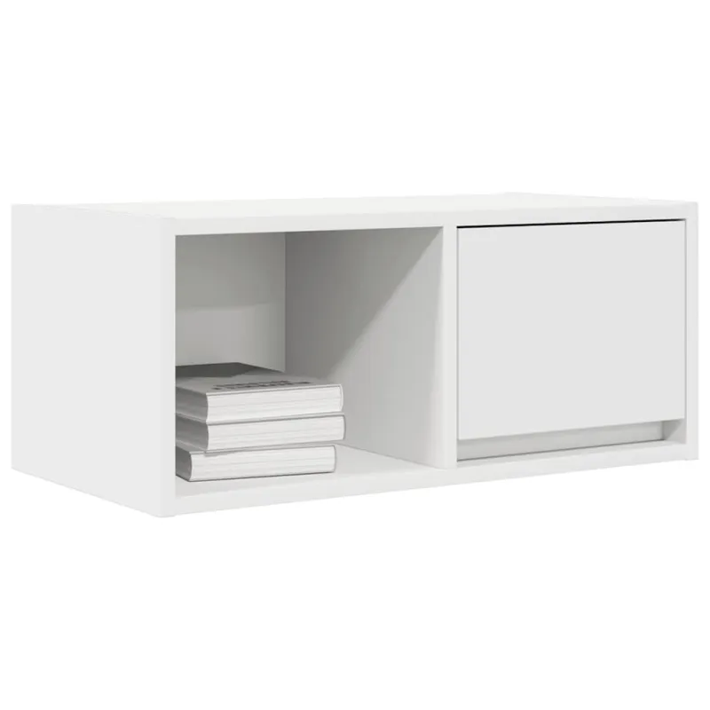 Televizoriaus spintelės, 2vnt., baltos, 60x31x25,5 cm, mediena