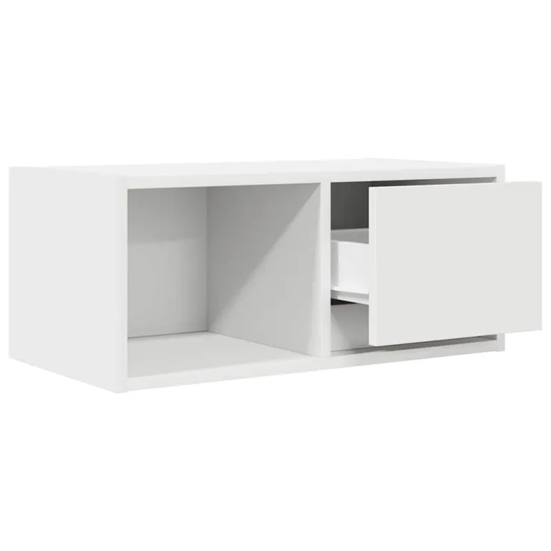 Televizoriaus spintelės, 2vnt., baltos, 60x31x25,5 cm, mediena