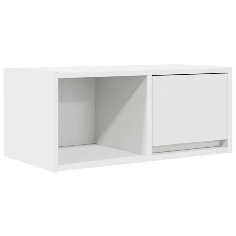 Televizoriaus spintelės, 2vnt., baltos, 60x31x25,5 cm, mediena