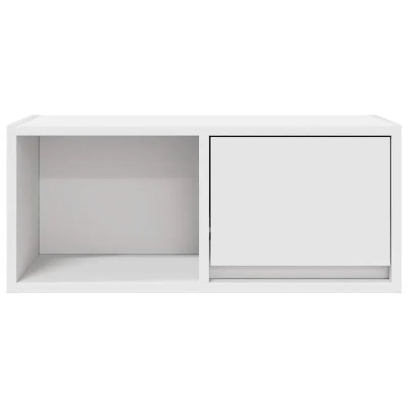 Televizoriaus spintelės, 2vnt., baltos, 60x31x25,5 cm, mediena