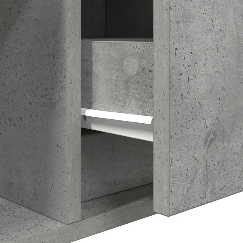 Televizoriaus spintelė, betono, 60x31x25,5 cm, apdirbta mediena