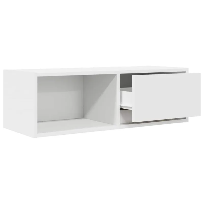 Televizoriaus spintelės, 2vnt., baltos, 80x31x25,5 cm, mediena