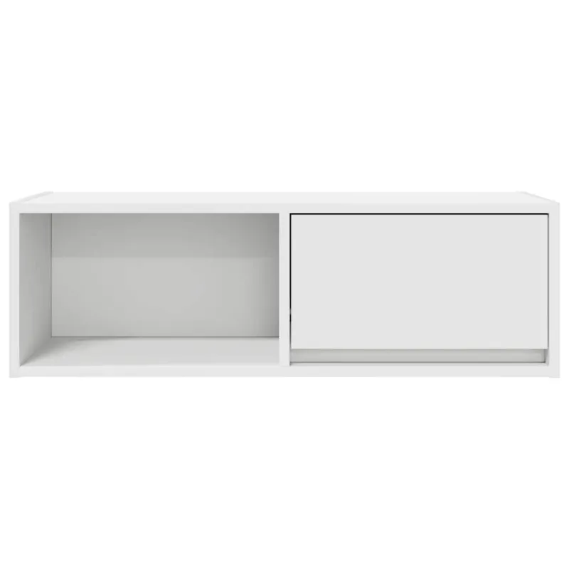 Televizoriaus spintelės, 2vnt., baltos, 80x31x25,5 cm, mediena