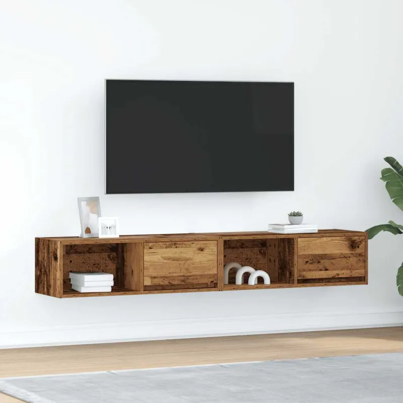 Televizoriaus spintelės, 2vnt., medienos, 80x31x25,5cm, mediena
