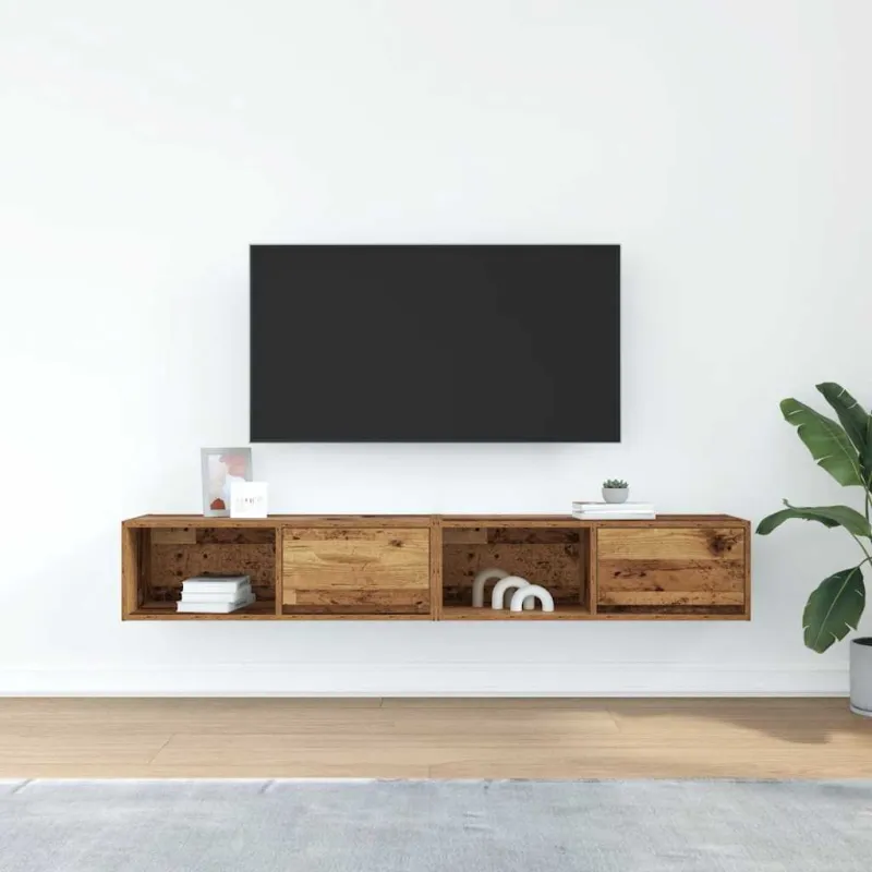 Televizoriaus spintelės, 2vnt., medienos, 80x31x25,5cm, mediena