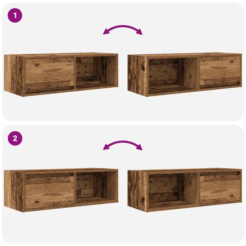 Televizoriaus spintelės, 2vnt., medienos, 80x31x25,5cm, mediena