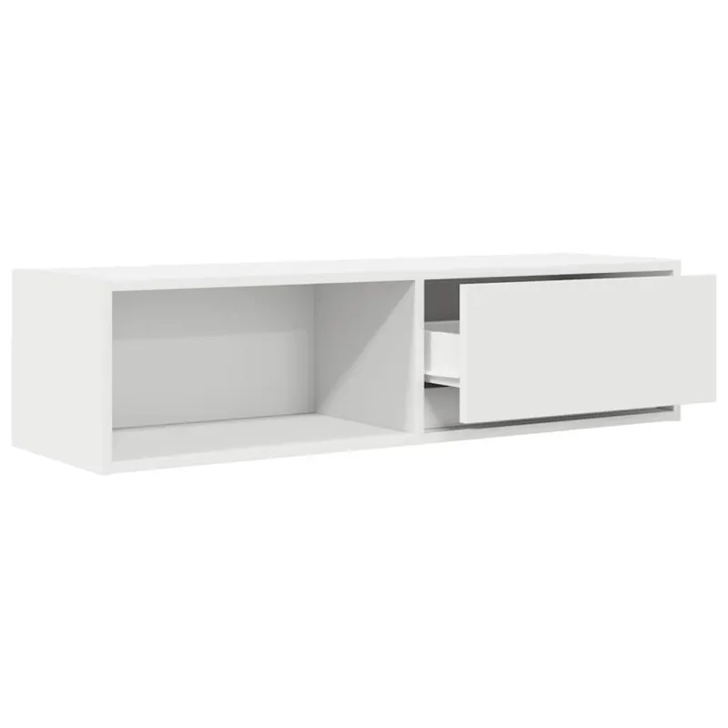 Televizoriaus spintelės, 2vnt., baltos, 100x31x25,5 cm, mediena