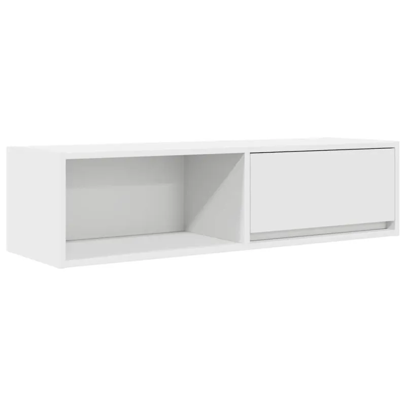 Televizoriaus spintelės, 2vnt., baltos, 100x31x25,5 cm, mediena