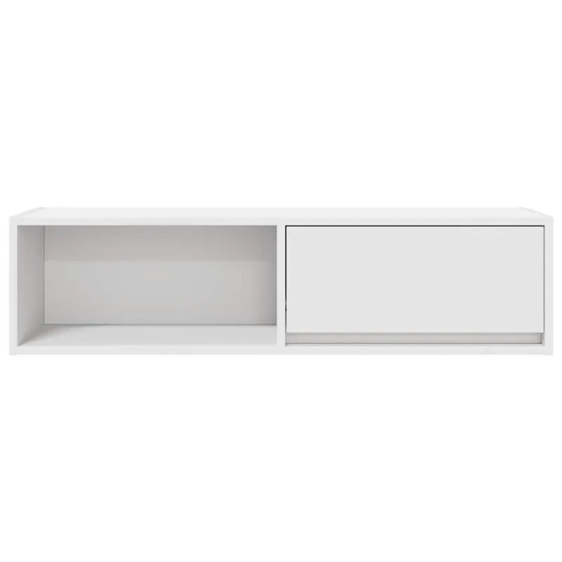 Televizoriaus spintelės, 2vnt., baltos, 100x31x25,5 cm, mediena