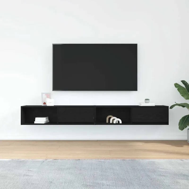 Televizoriaus spintelės, 2vnt., 100x31x25,5 cm, mediena
