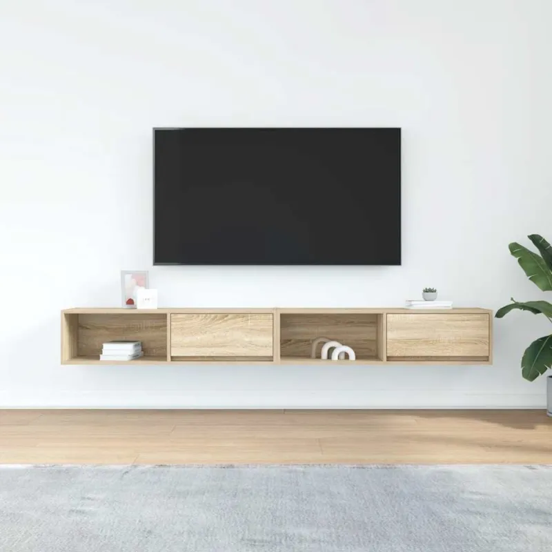 Televizoriaus spintelės, 2vnt., 100x31x25,5 cm, mediena
